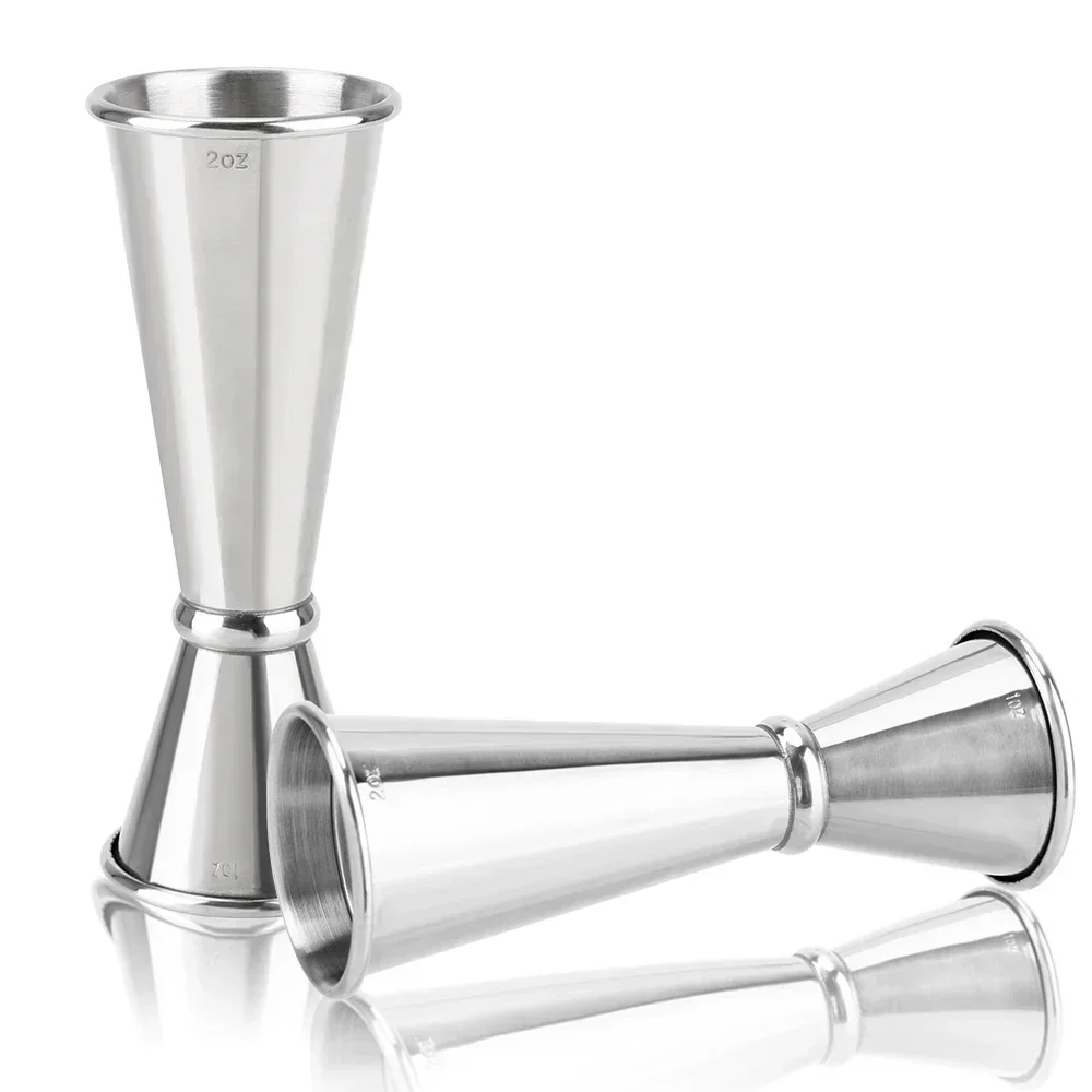 Spirit Measure Jigger - 2PCS 30/60ml ค็อกเทลไวน์ Shaker วัดถ้วยสแตนเลส Double