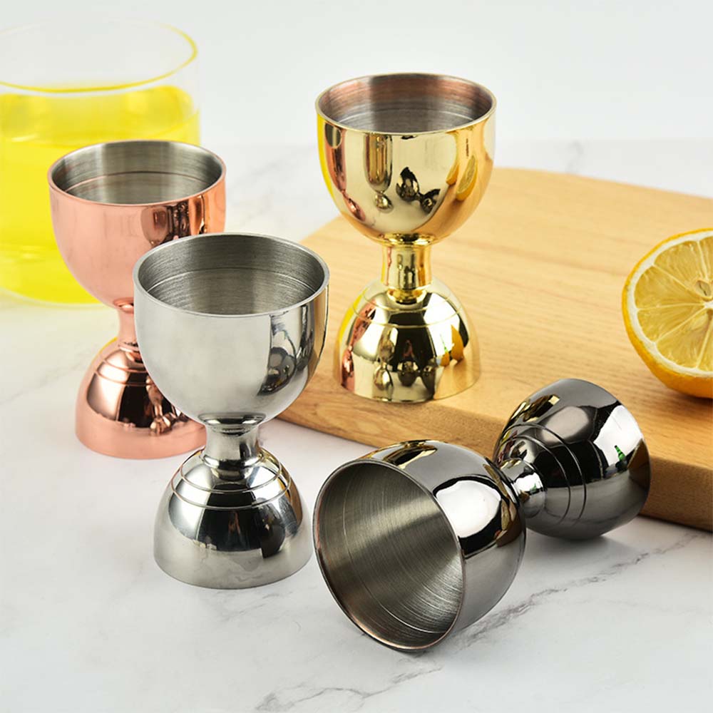 Spirit Measure Jigger - สแตนเลสสตีลค๊อกเทล Shaker Spirit เครื่องดื่มวัด30Ml/60Ml Black Silver