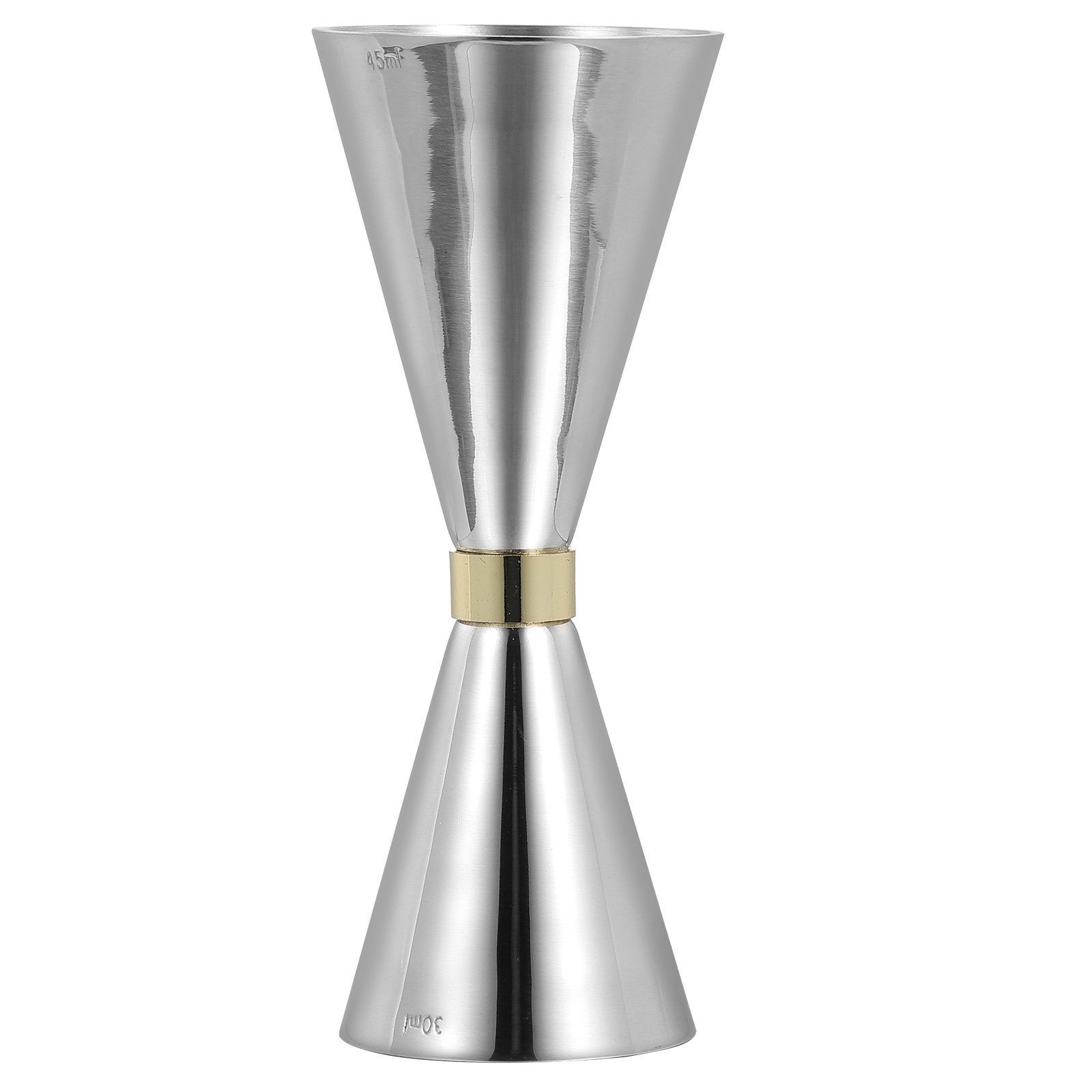 Spirit Measure Jigger - ถ้วยตวงค็อกเทลสองด้านสแตนเลสพรีเมียม เครื่องมือวัดปริมาณที่แม่นยำสำหรับบาร์เทนเดอร์ ไวน์ สุรา ค็อกเทล บาร์