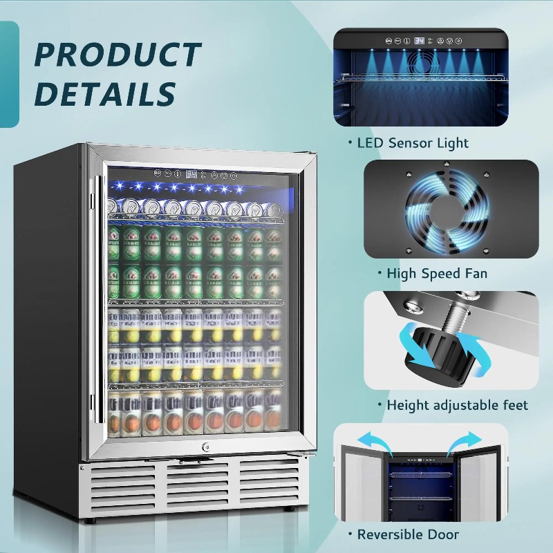 ตู้แช่เครื่องดื่มขนาด 24 นิ้ว  - Wine And Beer Undercounter Fridge บทวิจารณ์และราคา