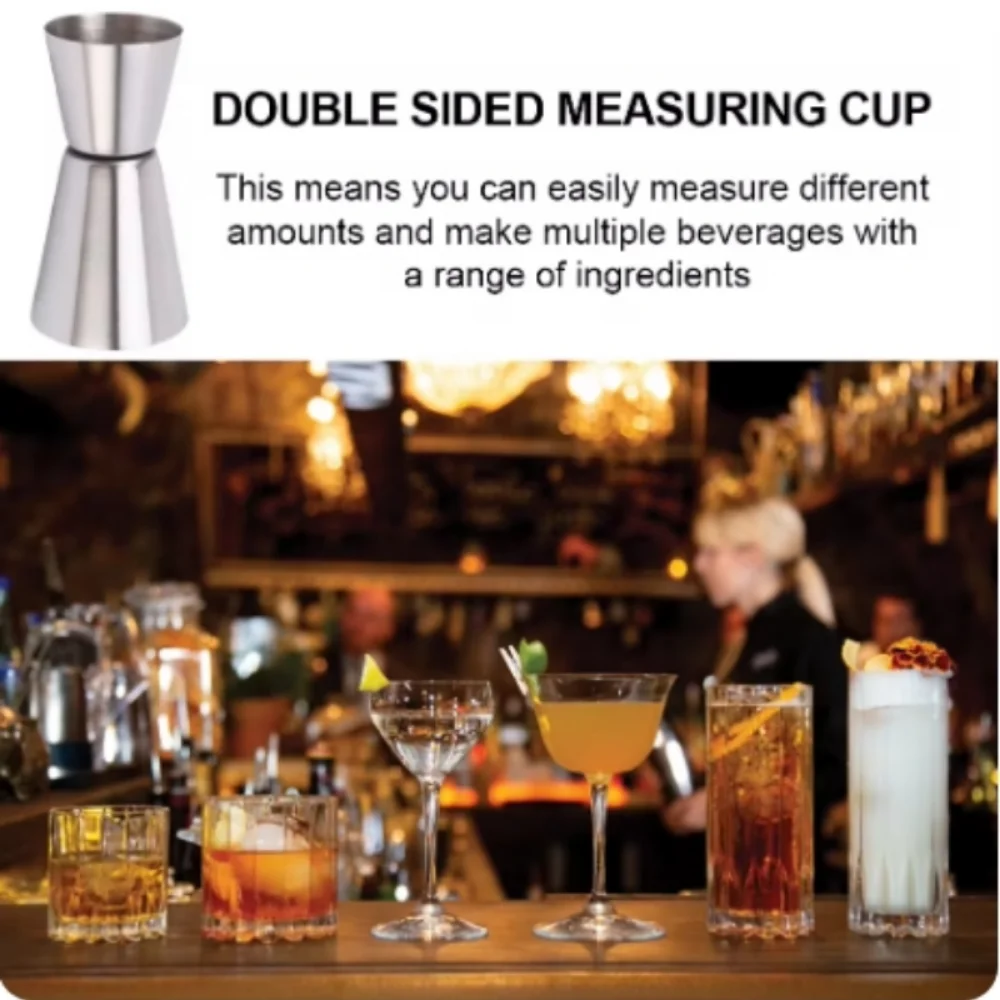 2PCS 30/60ml ค็อกเทลไวน์ Shake - Spirit Measure Jigger บทวิจารณ์และราคา