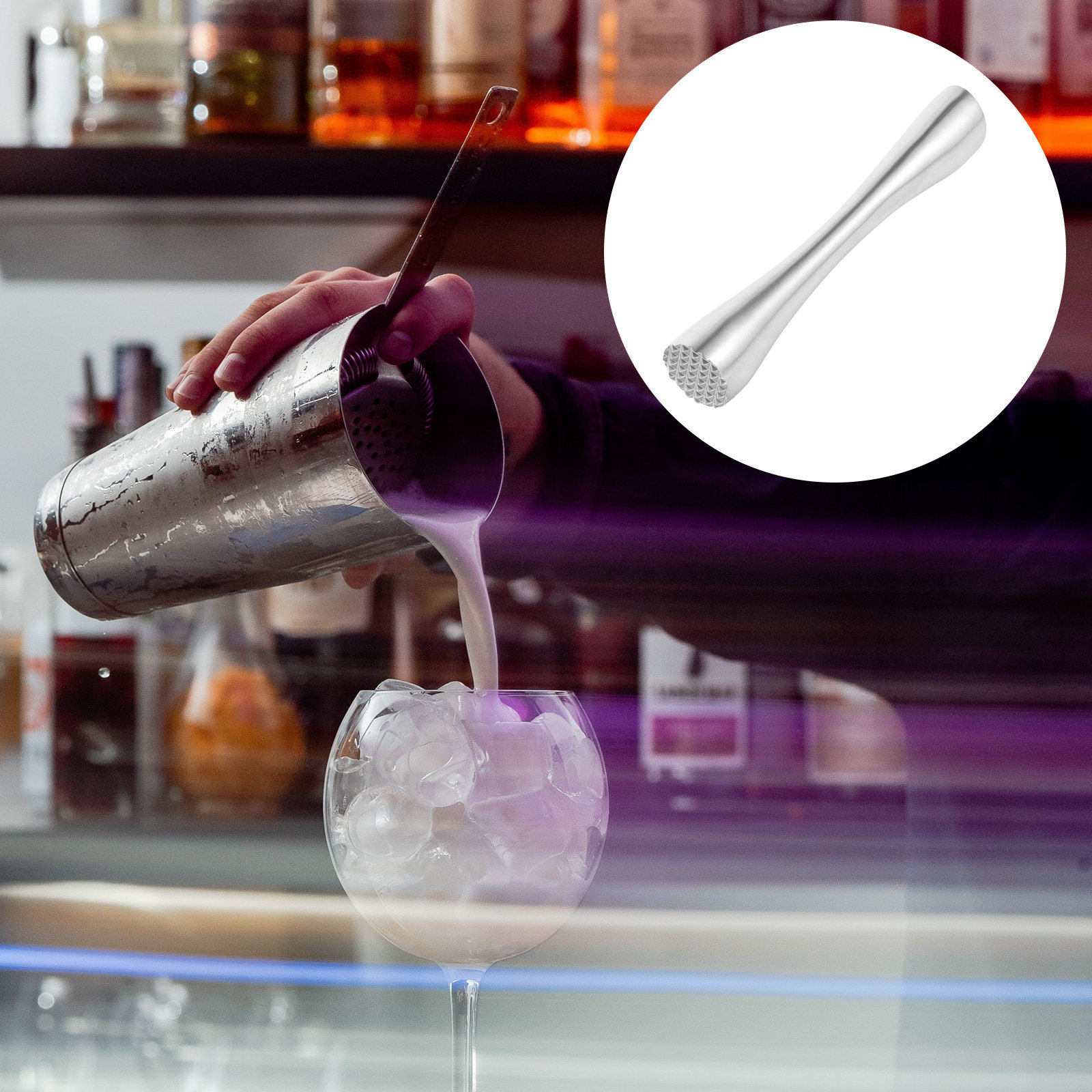 ไม้บดน้ำแข็งสแตนเลสคุณภาพสูง ด - Muddler Cocktail Bar บทวิจารณ์และราคา