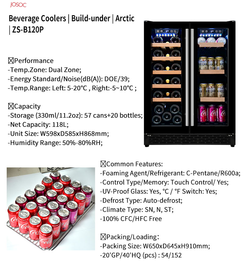 ตู้แช่ไวน์และเบียร์แบบสองประตู - Wine And Beer Undercounter Fridge บทวิจารณ์และราคา