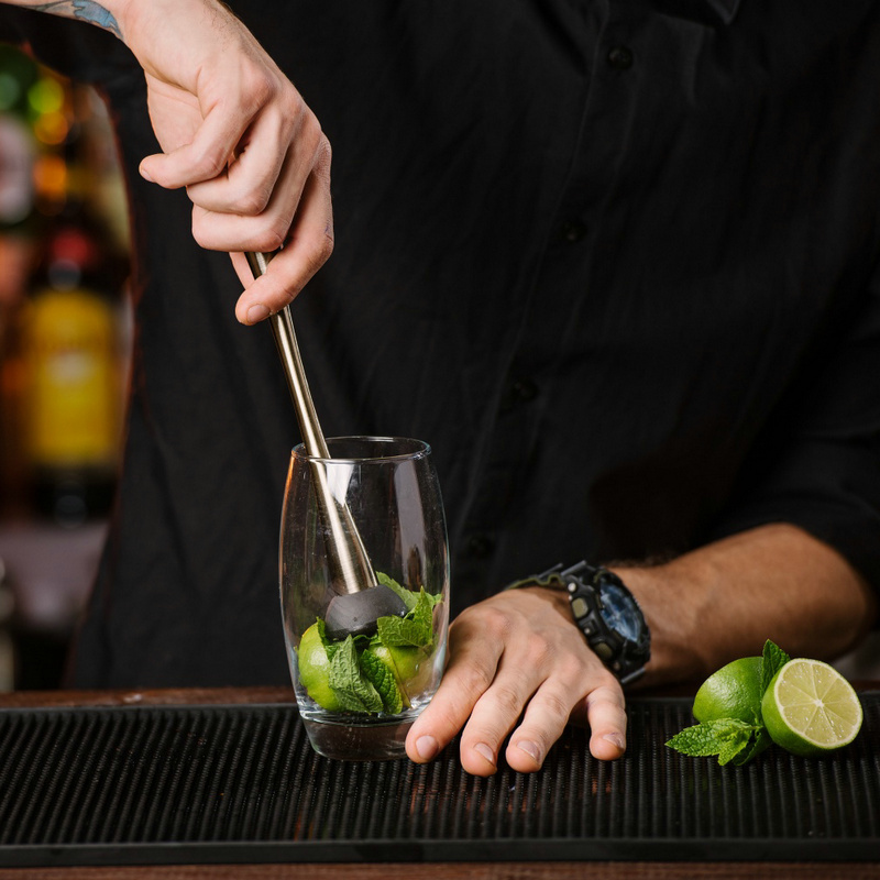 สแตนเลสสตีลค็อกเทล Muddler บดผ - Muddler Cocktail Bar บทวิจารณ์และราคา