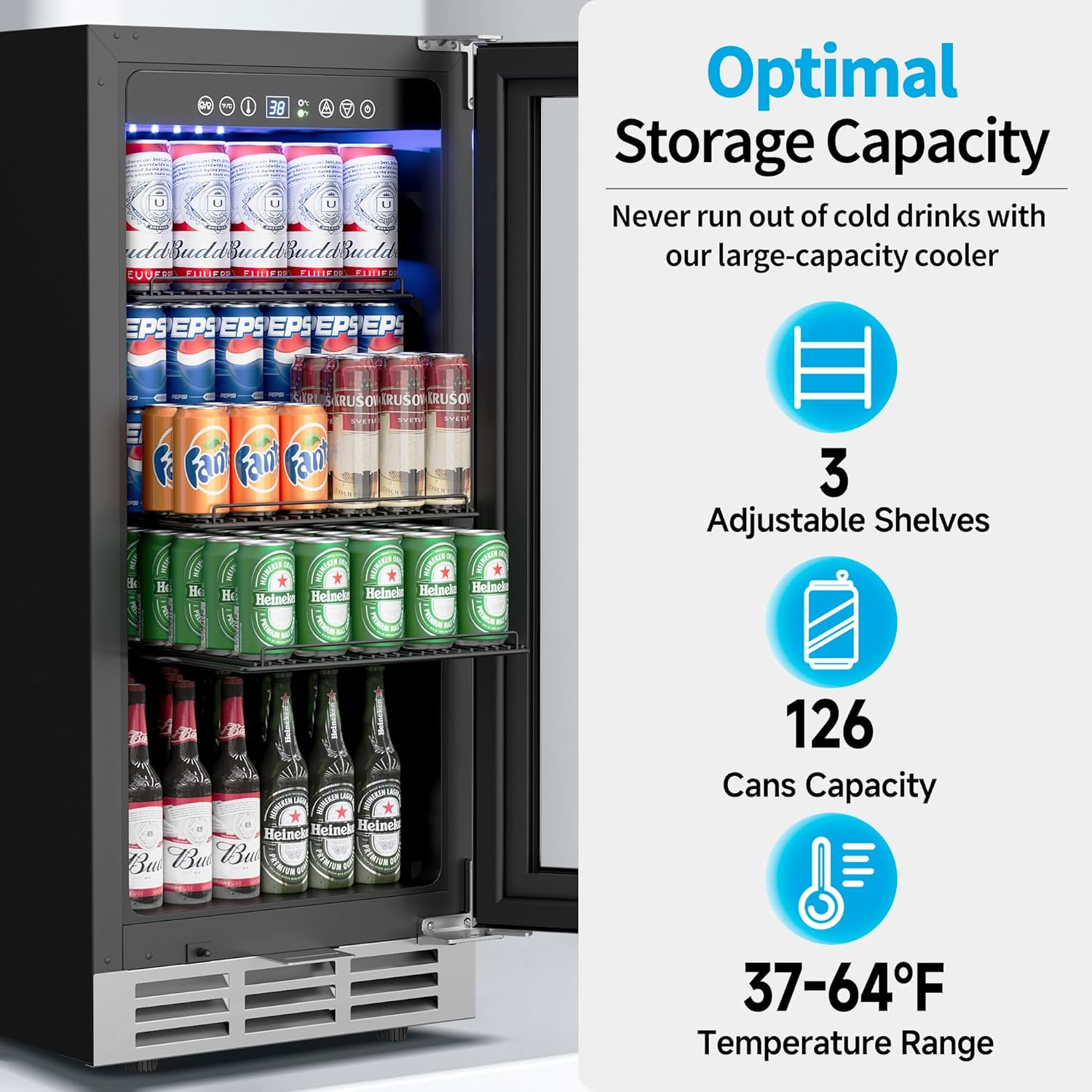 ตู้เย็นแช่เครื่องดื่มใต้เคาน์เ - Wine And Beer Undercounter Fridge บทวิจารณ์และราคา